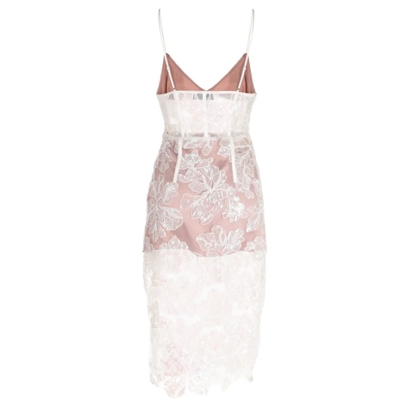 Fleur Du Mal floral-embroidered sequinned midi dress NEW - Picture 3 of 7